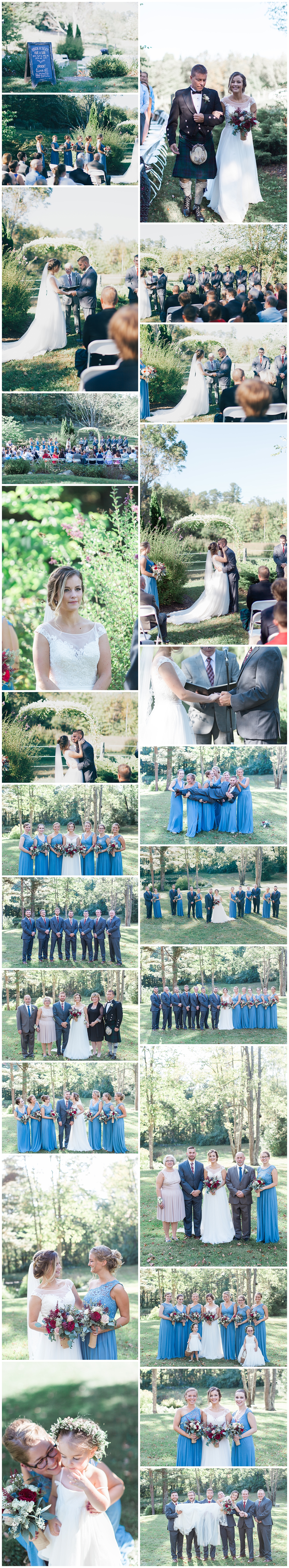 New Hampshire barn wedding at Allrose Farm, photography by halie.