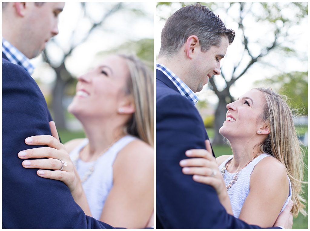 Seacoast, NH engagement photos at Prescott Park in Portsmouth, NH, photography by halie.