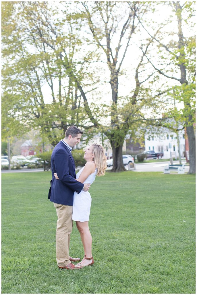 Seacoast, NH engagement photos at Prescott Park in Portsmouth, NH, photography by halie.