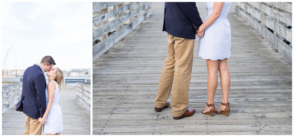 Seacoast, NH engagement photos at Prescott Park in Portsmouth, NH, photography by halie.