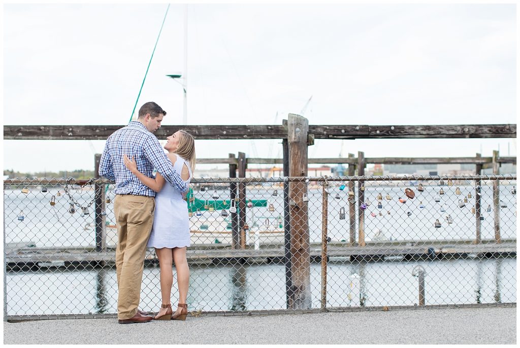 Seacoast, NH engagement photos at Prescott Park in Portsmouth, NH, photography by halie.