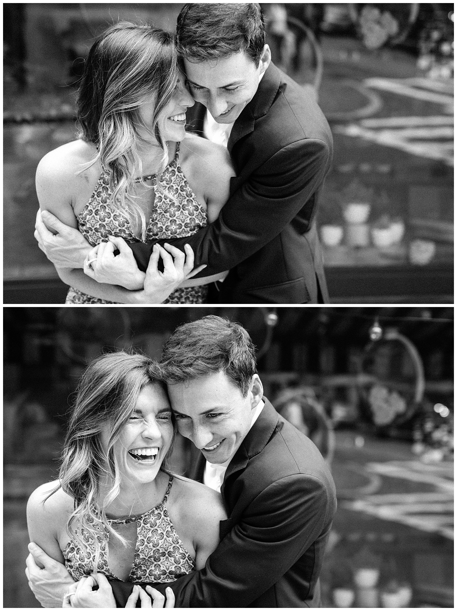 Beacon Hill Boston Engagement Session, in front of Rouvalis Flowers, with photography by Halie Olszowy.