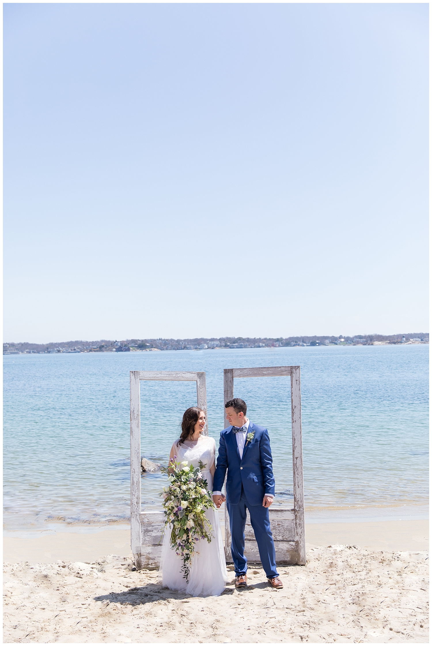 Intimate Coastal, North Shore Elopement at Half Moon Beach in Gloucester, MA. Photography, by Halie Olszowy.