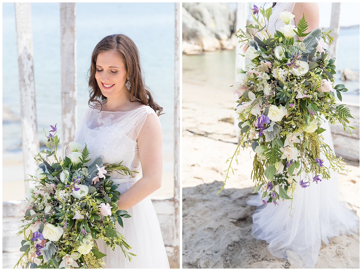 Intimate Coastal, North Shore Elopement at Half Moon Beach in Gloucester, MA. Photography, by Halie Olszowy.