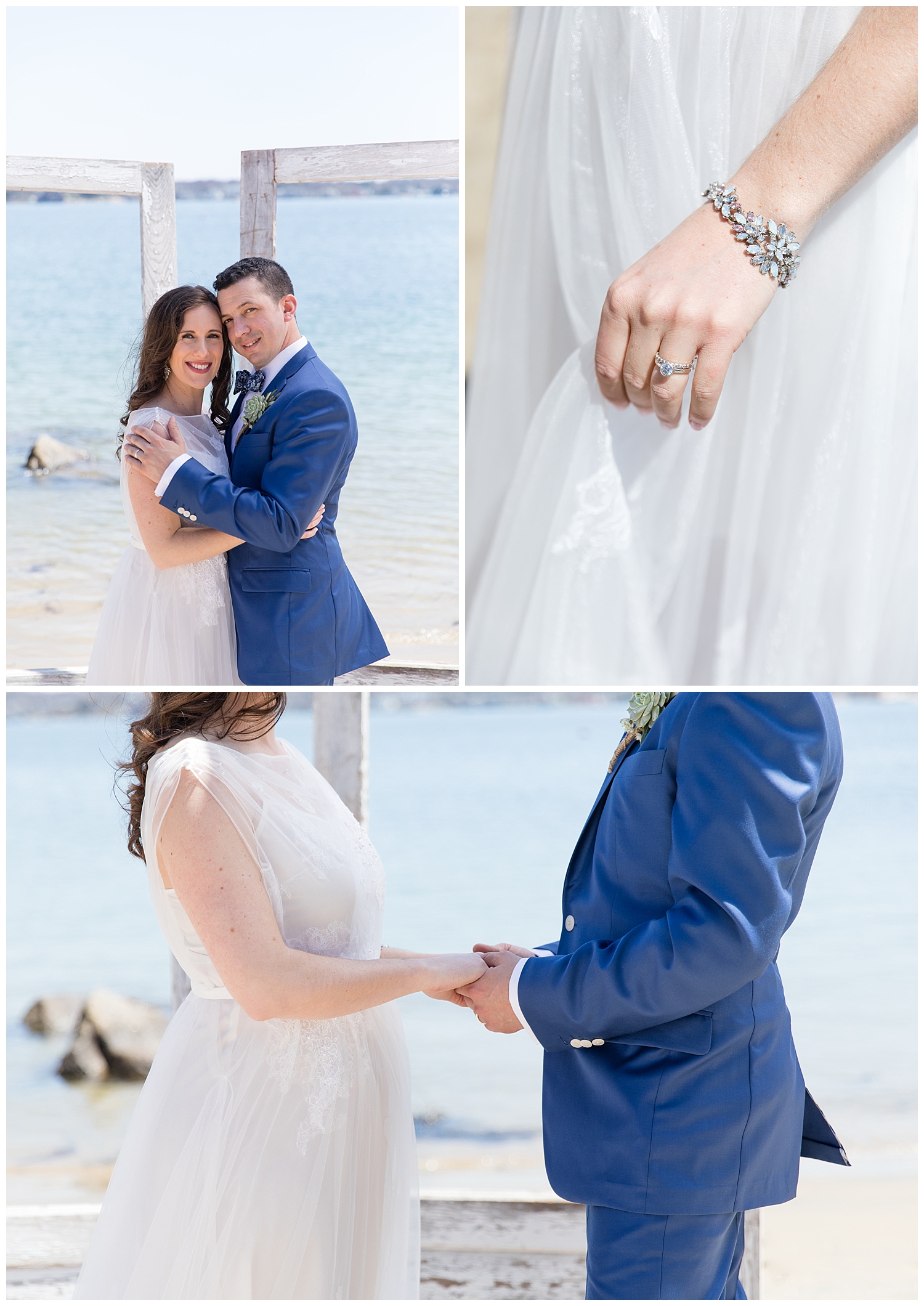 Intimate Coastal, North Shore Elopement at Half Moon Beach in Gloucester, MA. Photography, by Halie Olszowy.