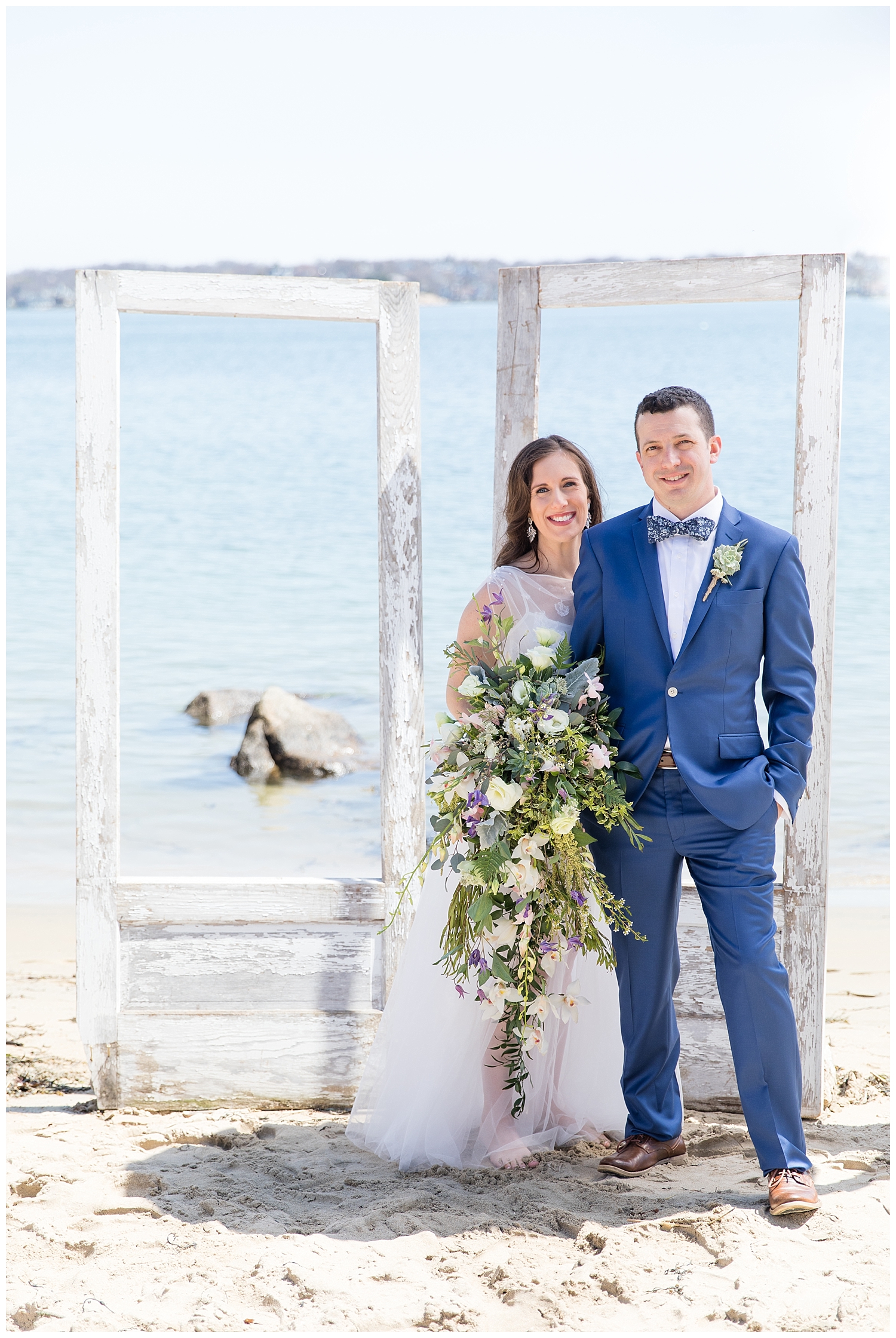 Intimate Coastal, North Shore Elopement at Half Moon Beach in Gloucester, MA. Photography, by Halie Olszowy.