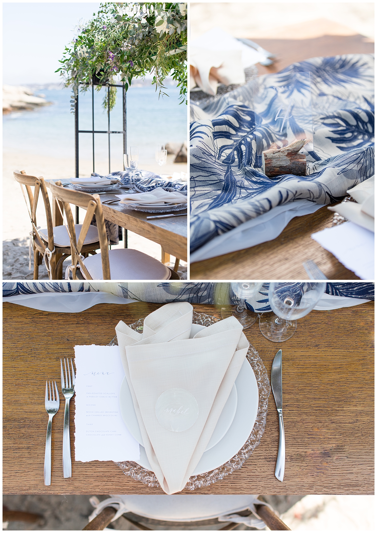 Intimate Coastal, North Shore Elopement at Half Moon Beach in Gloucester, MA. Photography, by Halie Olszowy. BBJ Linens, PEAK Event Services, Beach PLum Florals, Quinn Luu.
