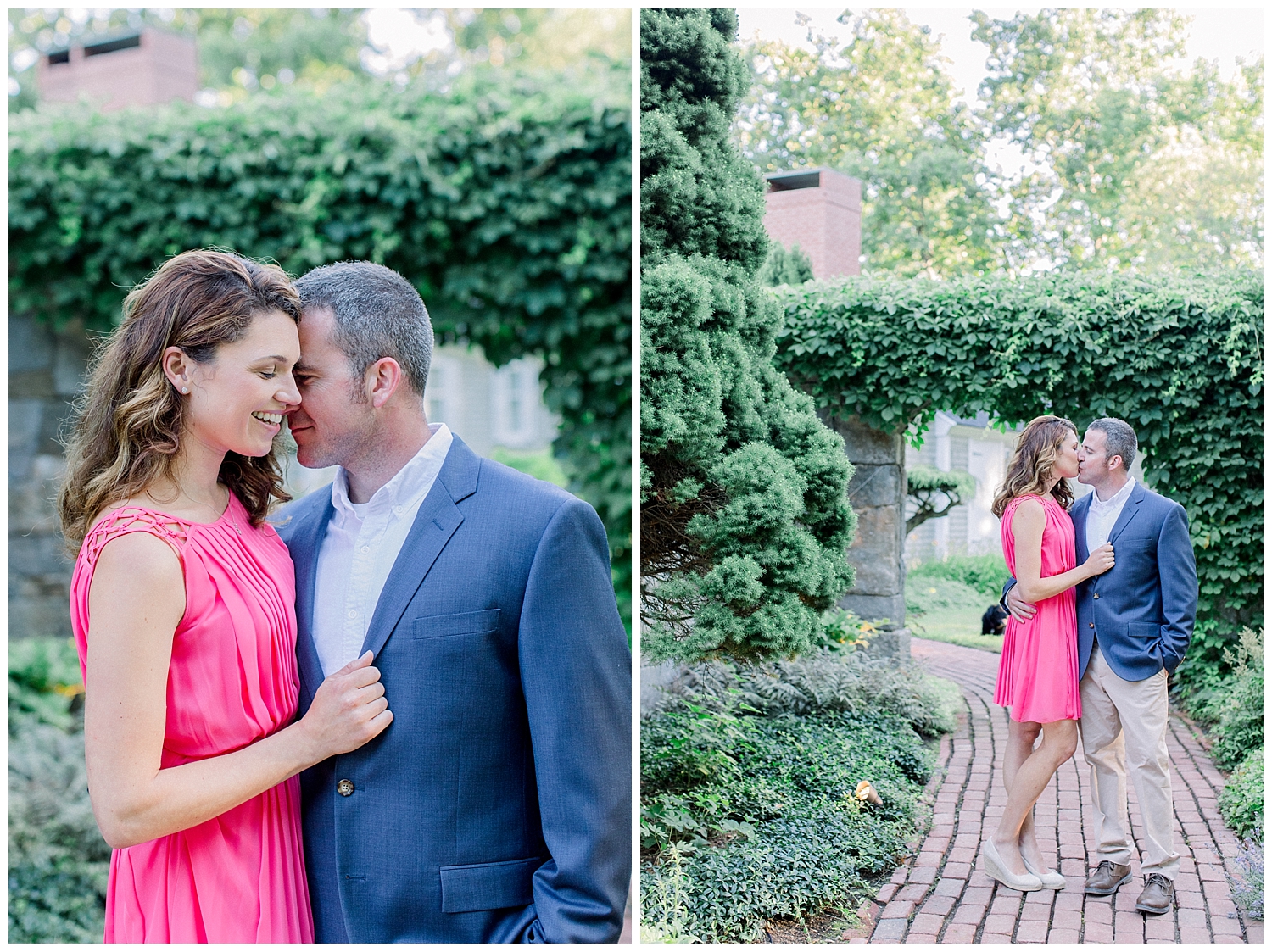 York, Maine coastal engagement session at Southern Maine family property. Photos by Halie Olszowy.