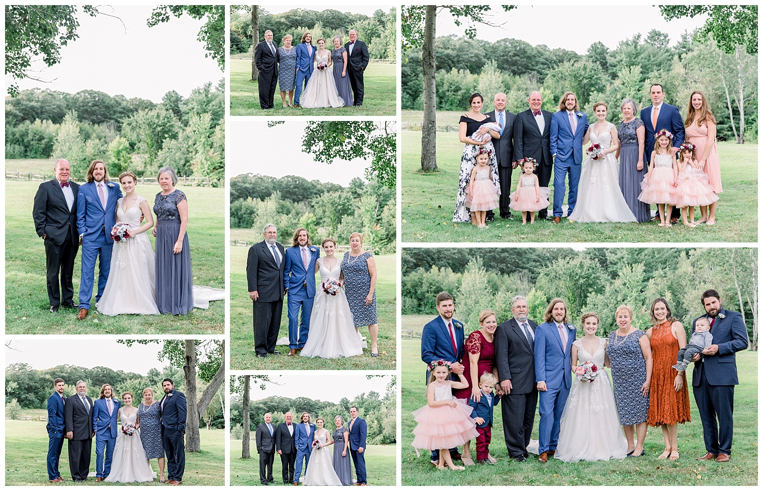 Goffstown, New Hampshire wedding at a private estate. Photography by Halie Olszowy.