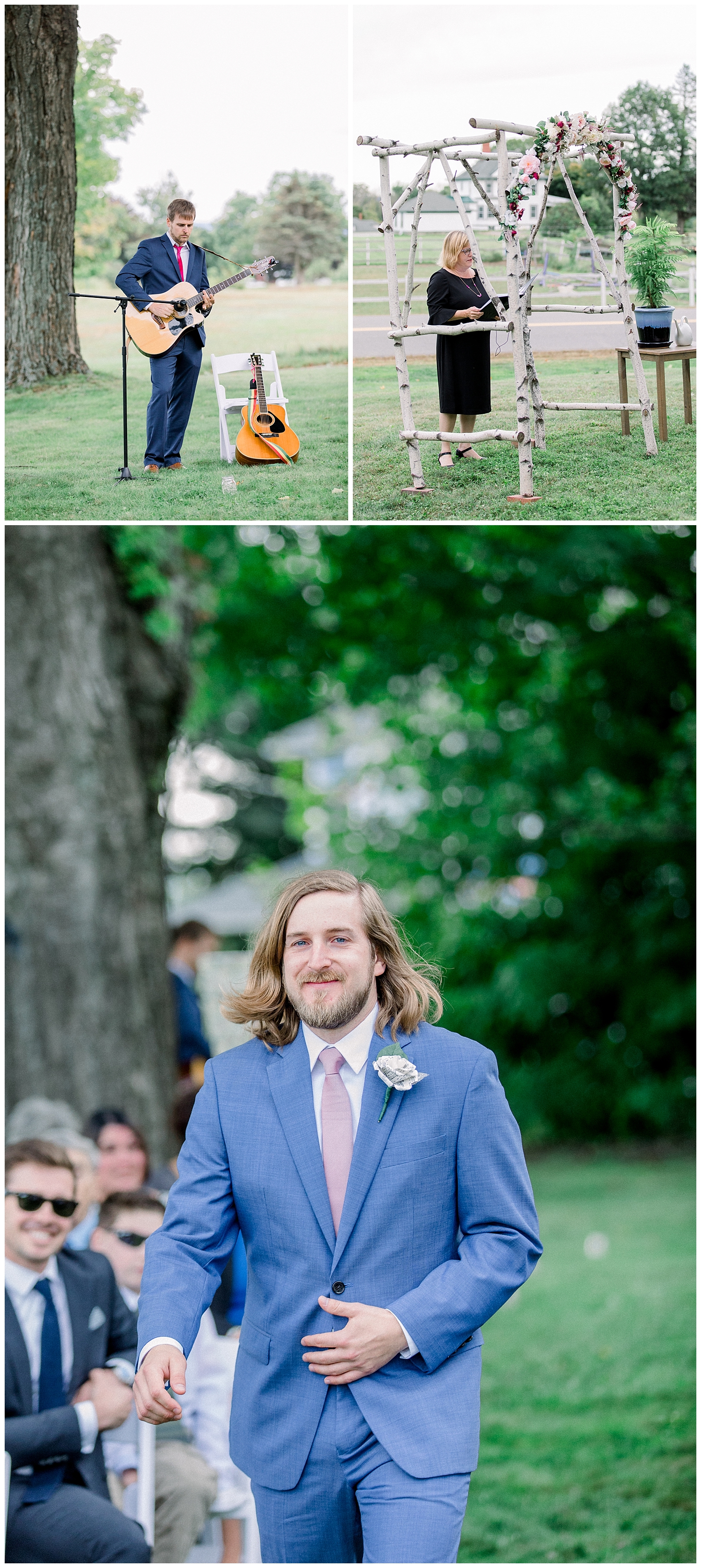 Goffstown, New Hampshire wedding at a private estate. Photography by Halie Olszowy.