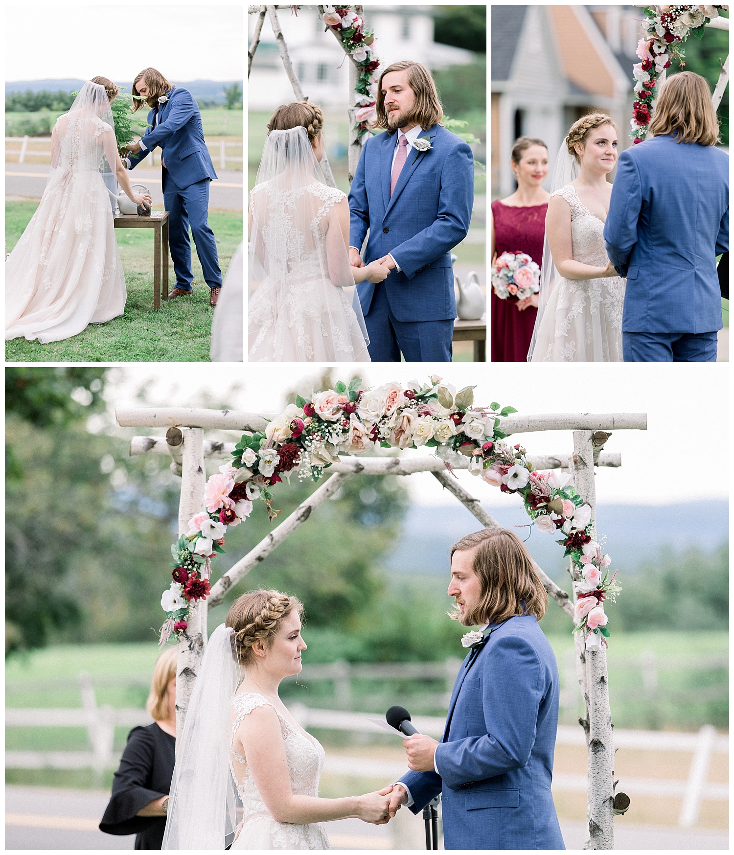 Goffstown, New Hampshire wedding at a private estate. Photography by Halie Olszowy.