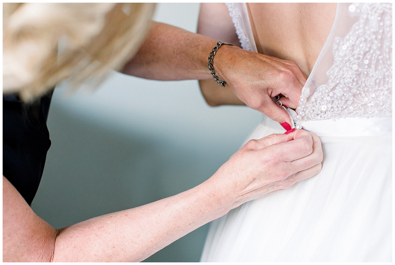Bridal prep at a Sugarloaf Mountain Resort Wedding in Maine, photos by Halie Olszowy.