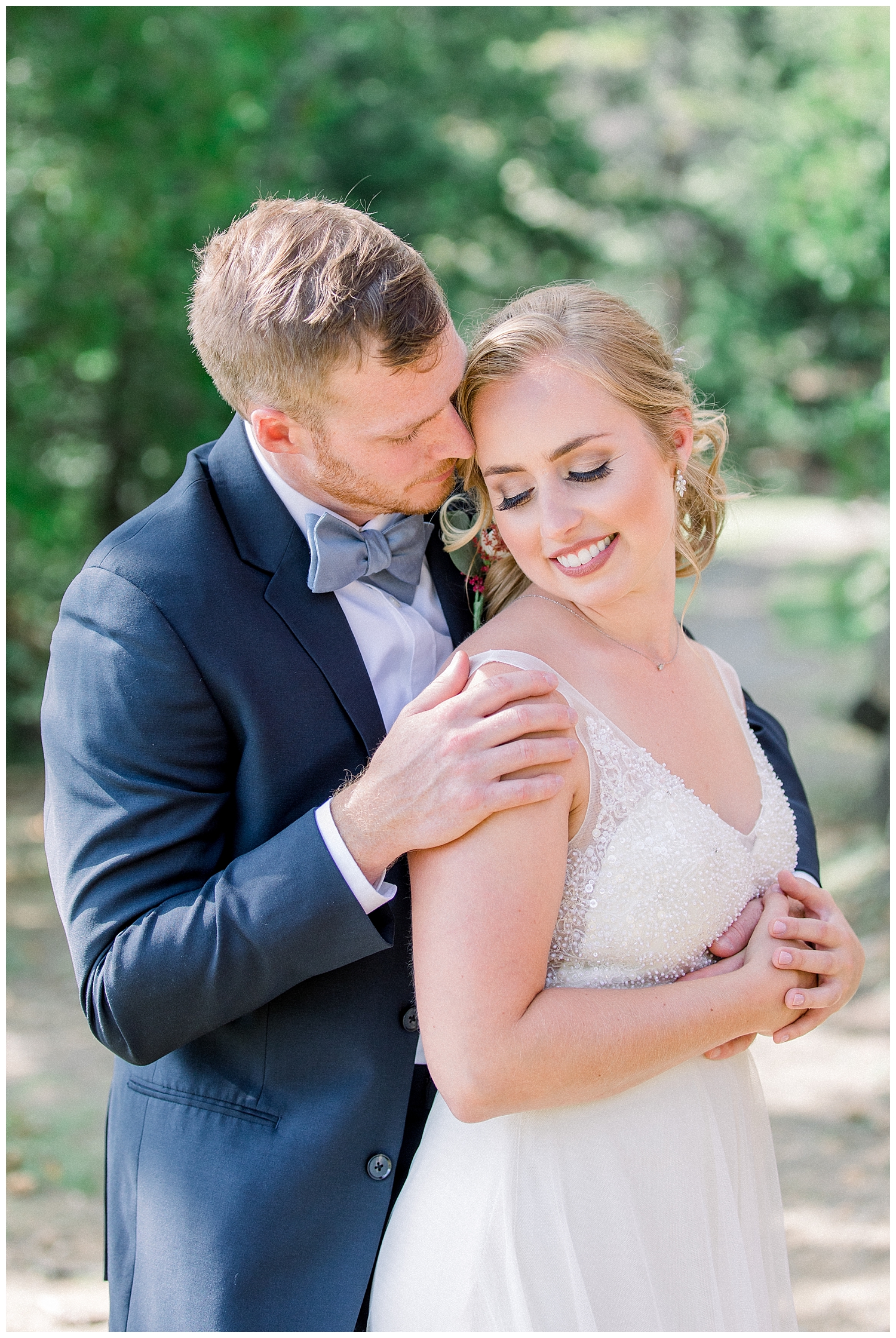 Bride and Groom Portraits after their First Look at a Sugarloaf Mountain Resort Wedding in Maine, photos by Halie Olszowy.