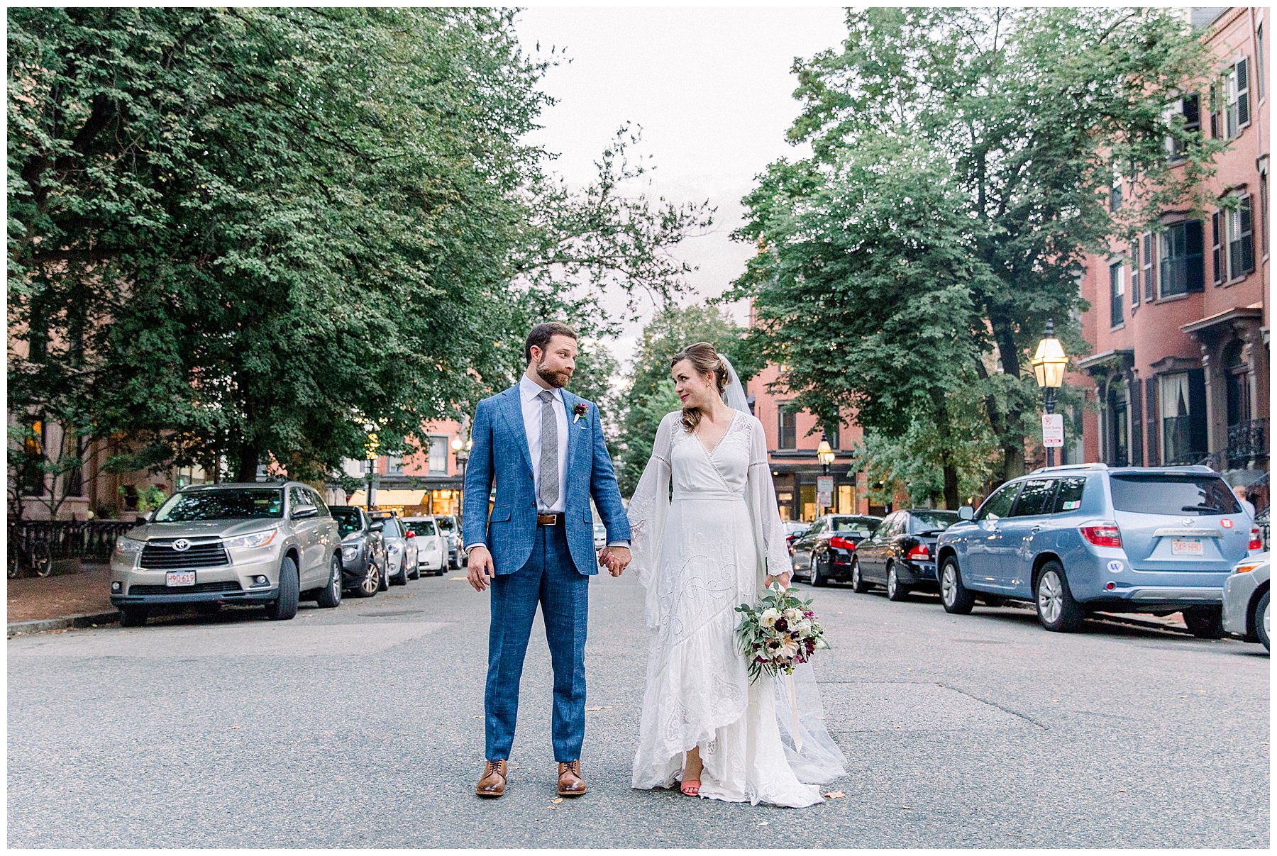 South End, Boston wedding at the BCA Cyclorama, photography by Halie.