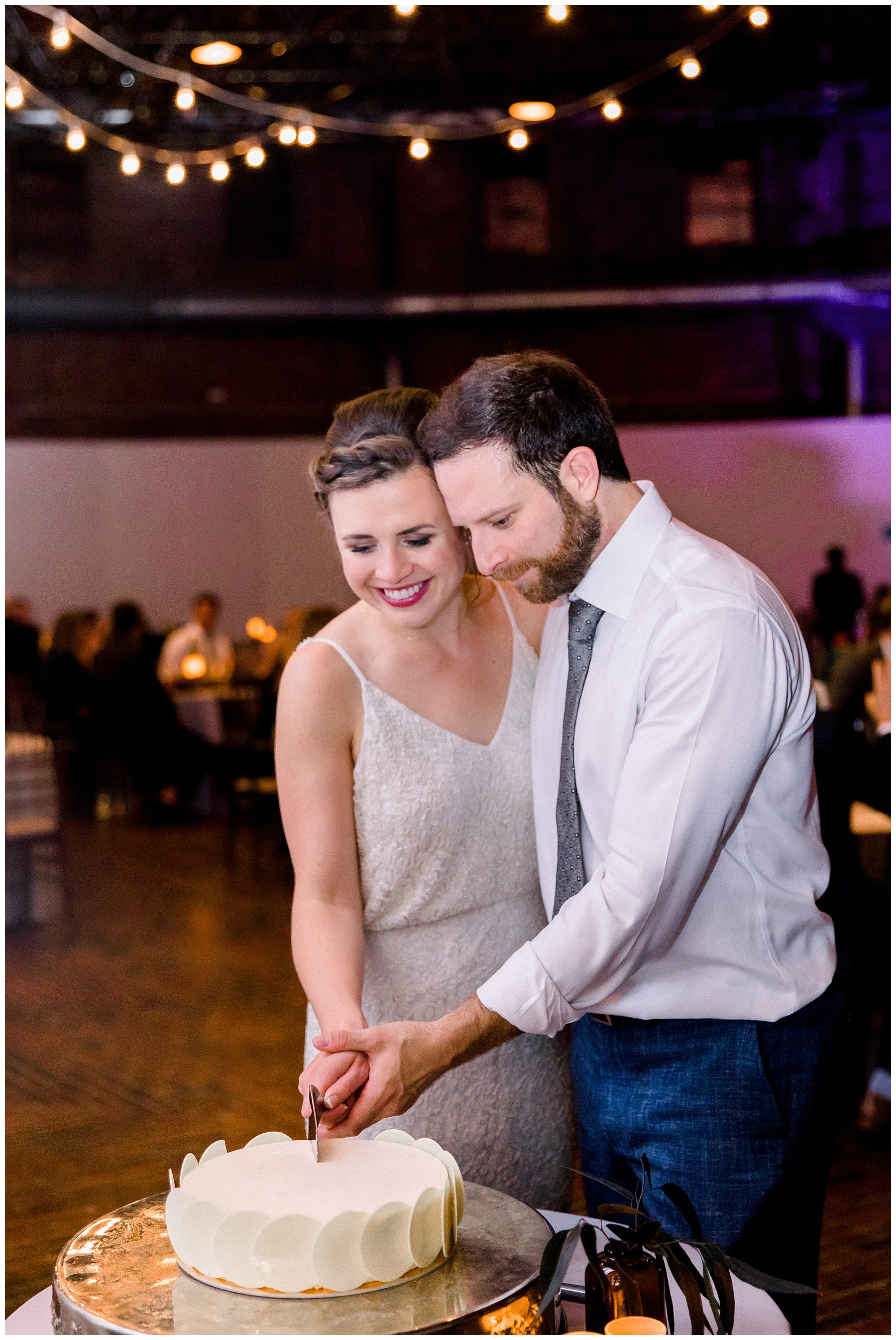 South End, Boston wedding at the BCA Cyclorama, photography by Halie.