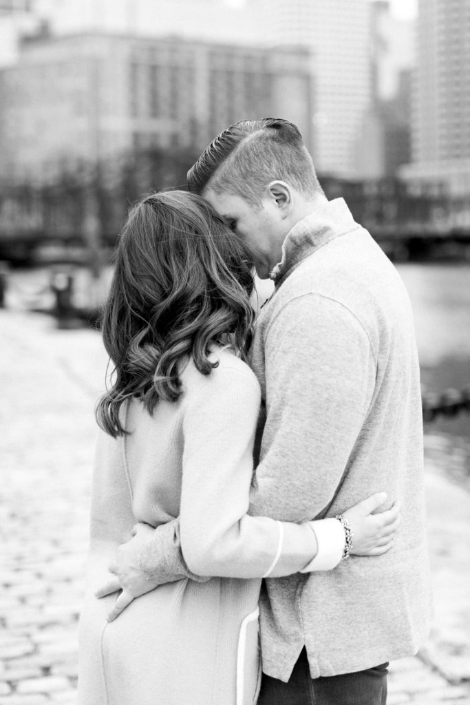 Boston Seaport Engagement Session along Boston Harbor