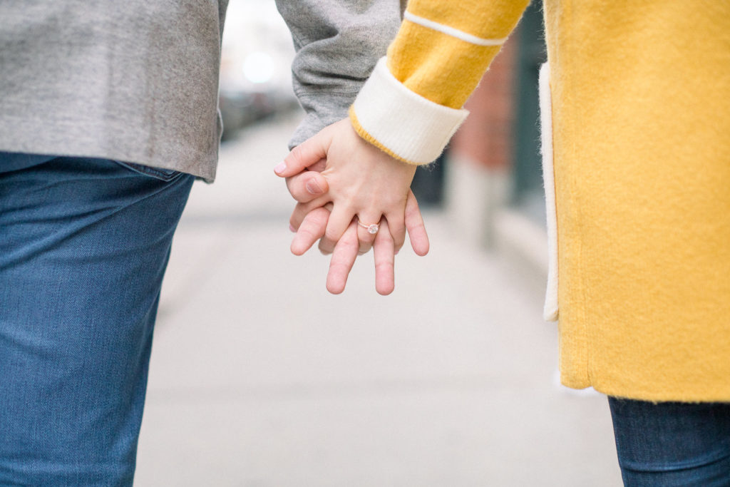 Boston Seaport Engagement Session along Boston Harbor