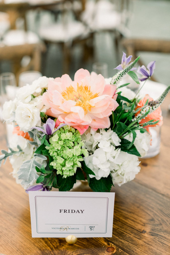 Wentworth by the Sea Country Club Rye NH wedding, florals by Jardiniere, cinema themed escort cards