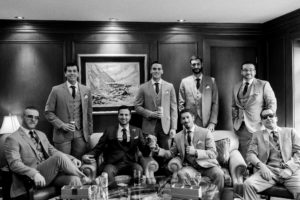 Stamford Yacht Club Wedding - CT Wedding groom and groomsmen getting ready