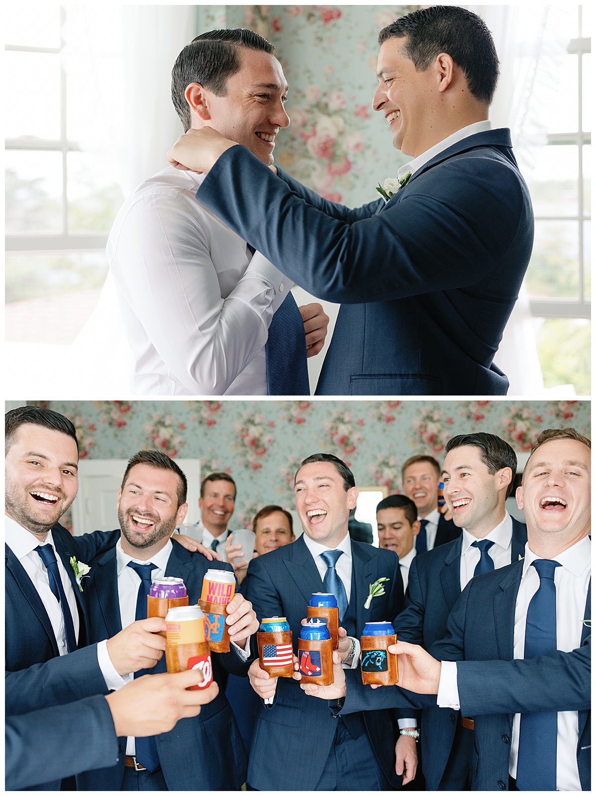 groom and groomsmen at the colony hotel kennebunkport
