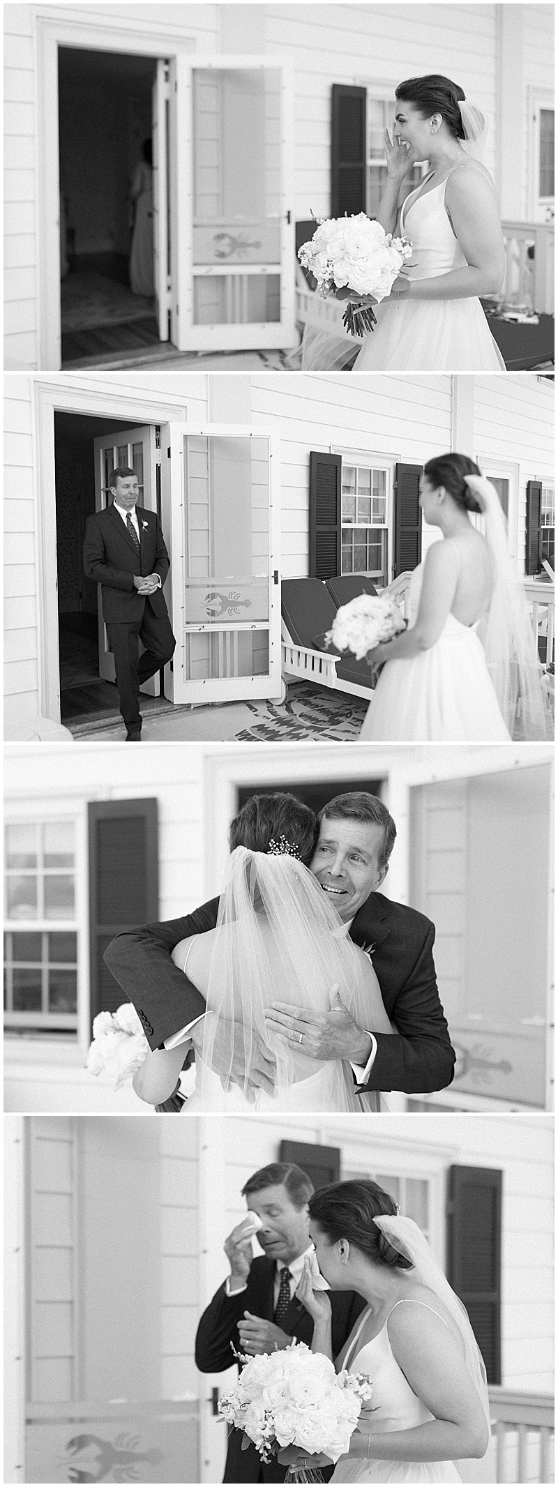 father daughter reveal at colony hotel wedding