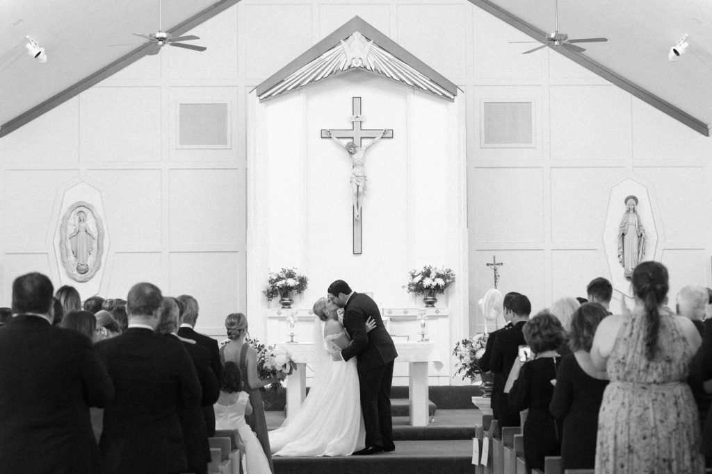 Cape Cod wedding ceremony at Our Lady of Grace Catholic Church