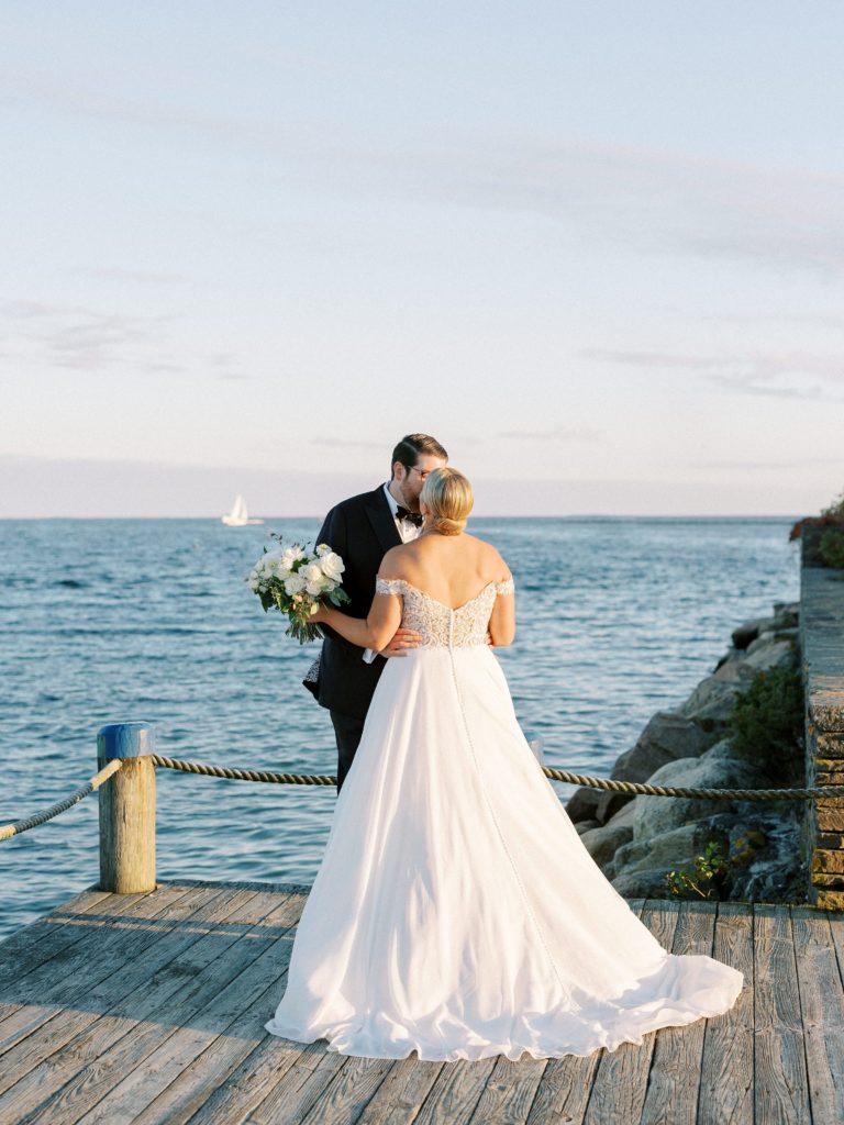 Bride and groom portrait for Dune at Wychmere Beach Club Wedding