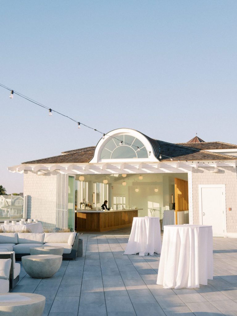 Cocktail hour space at The Dune at Wychmere Beach Club