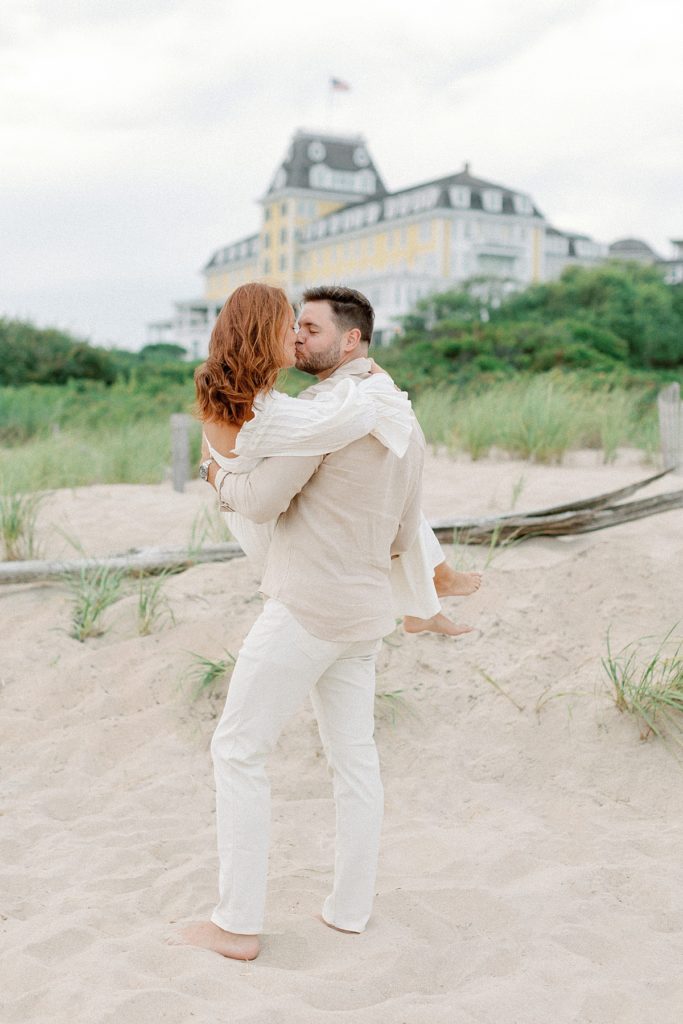 East Beach engagement at Ocean House