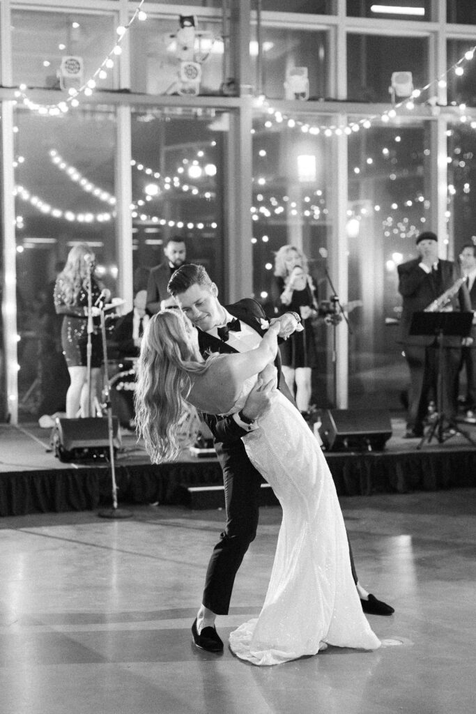 Bride and groom first dance at Boston Museum wedding