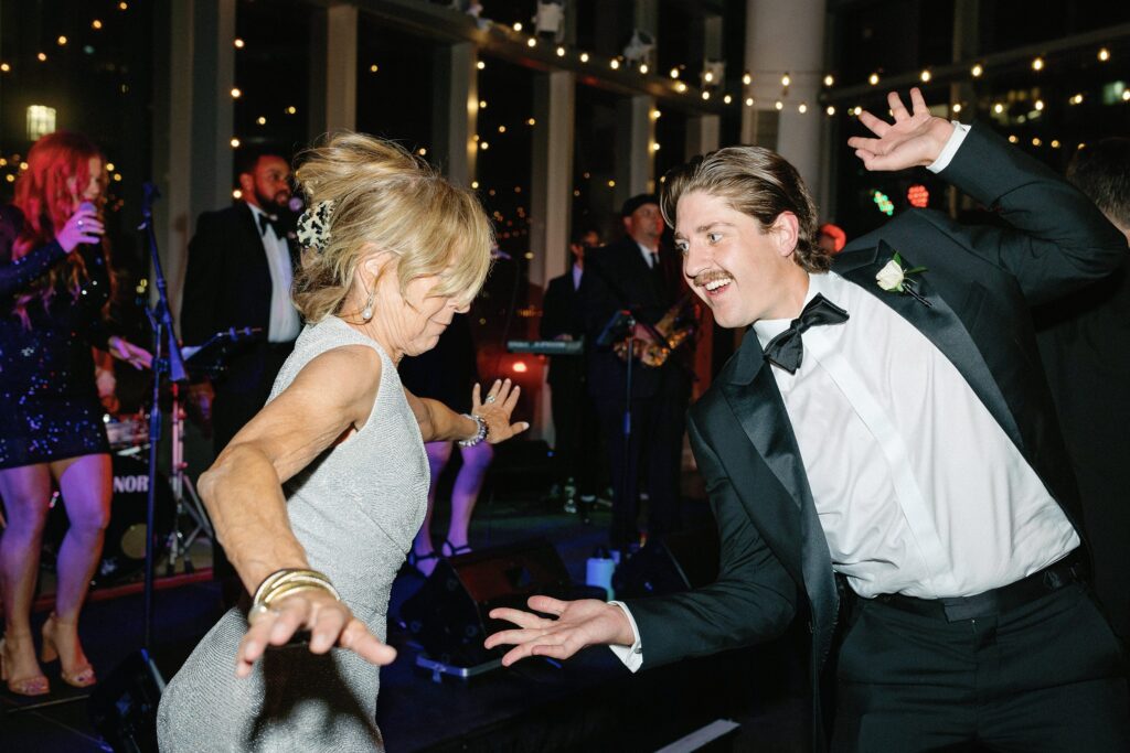Reception dancing at Boston's Institute of Contemporary Art