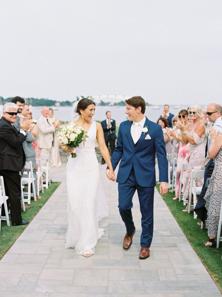 Outdoor wedding ceremony at Wentworth by the Sea