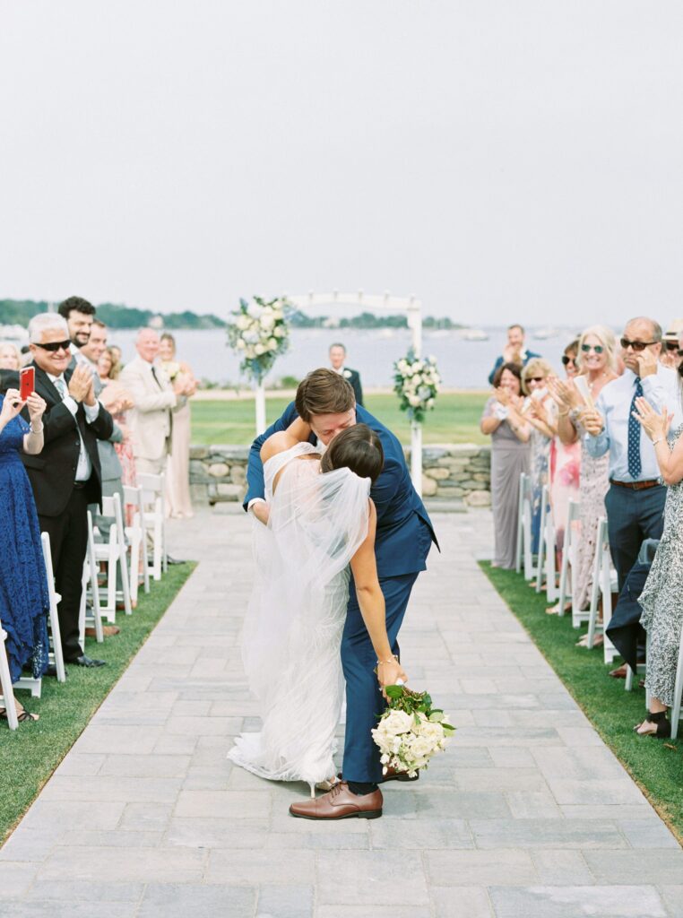 Outdoor wedding ceremony at Wentworth by the Sea