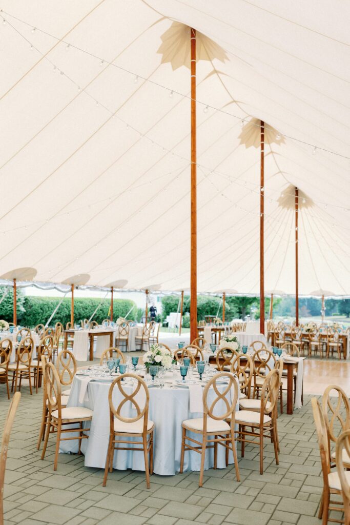 Coastal New England Tented Wedding Decor