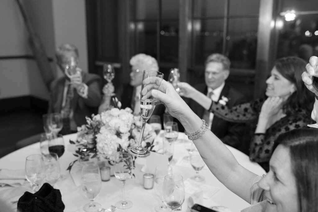 Wedding reception toasts at The Exchange Conference Center