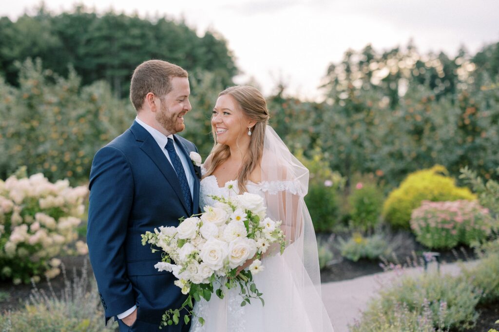 Bride and groom portrait at The Greenery at McKenzie's Farm