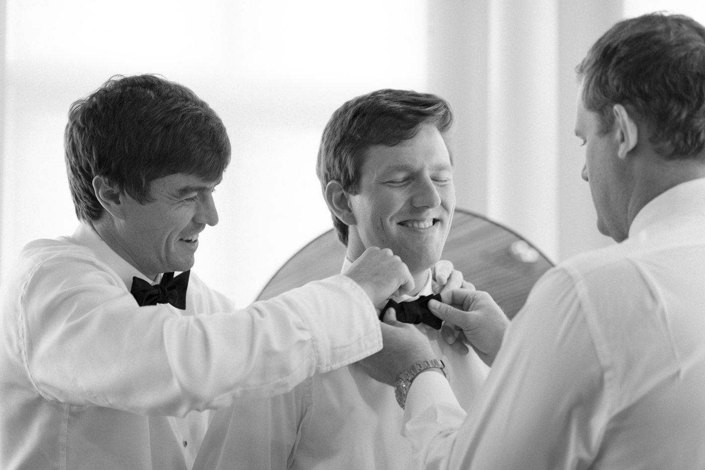 Groom getting ready for his wedding at Woodstock Inn & Resort