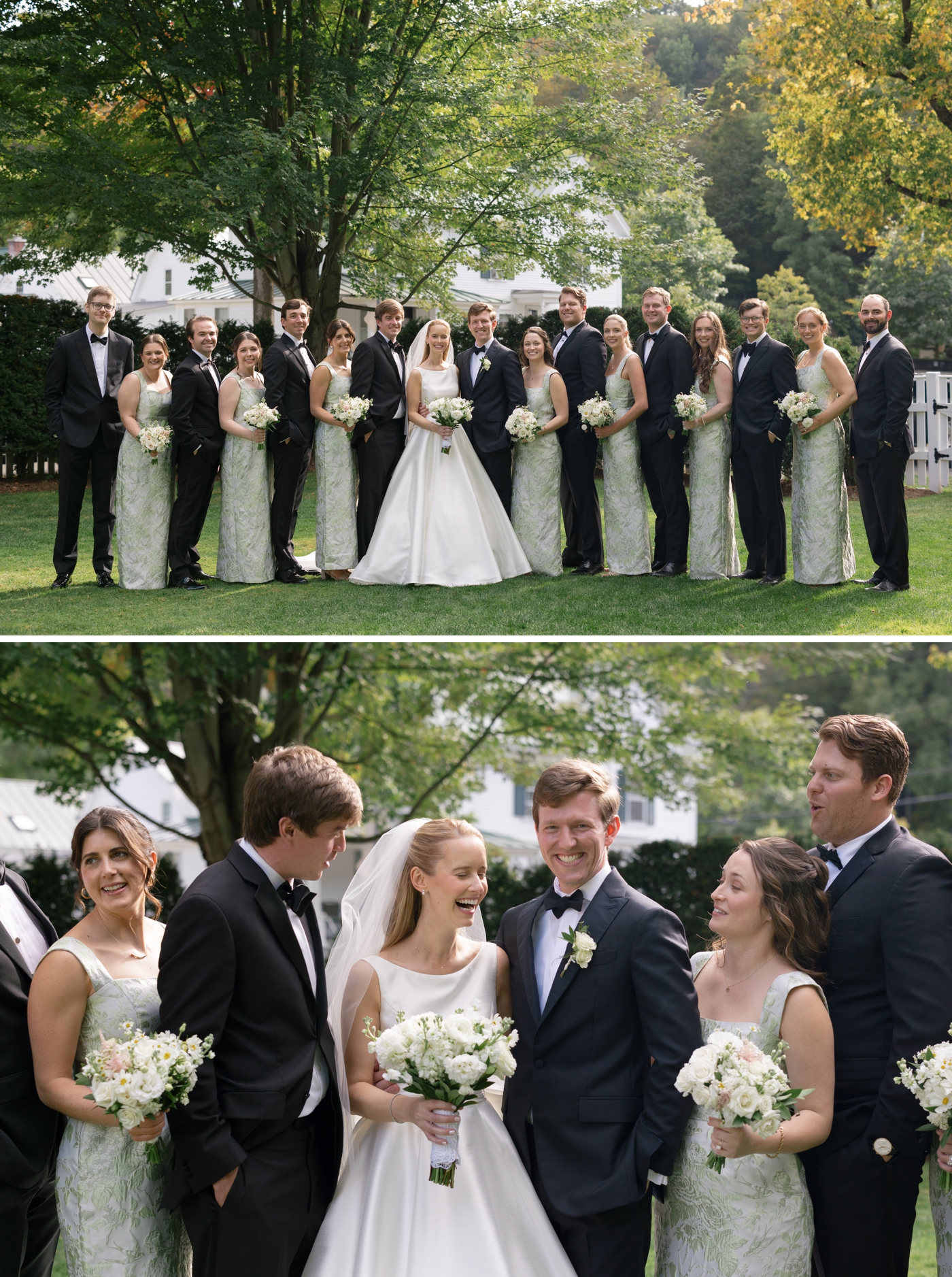 Bridal party portraits at Woodstock Inn & Resort