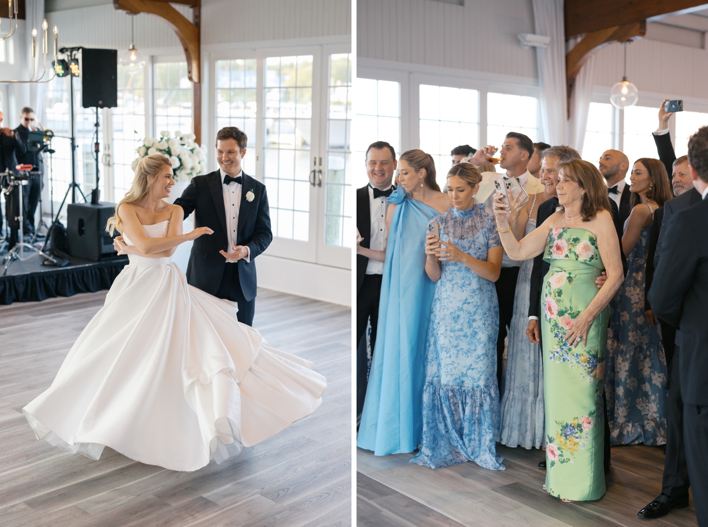 Bride and groom sharing their first dance
