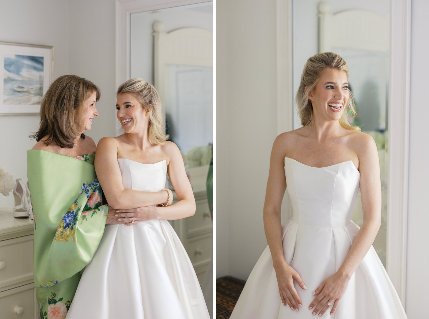Bride getting ready for her wedding at Wychmere Beach Club