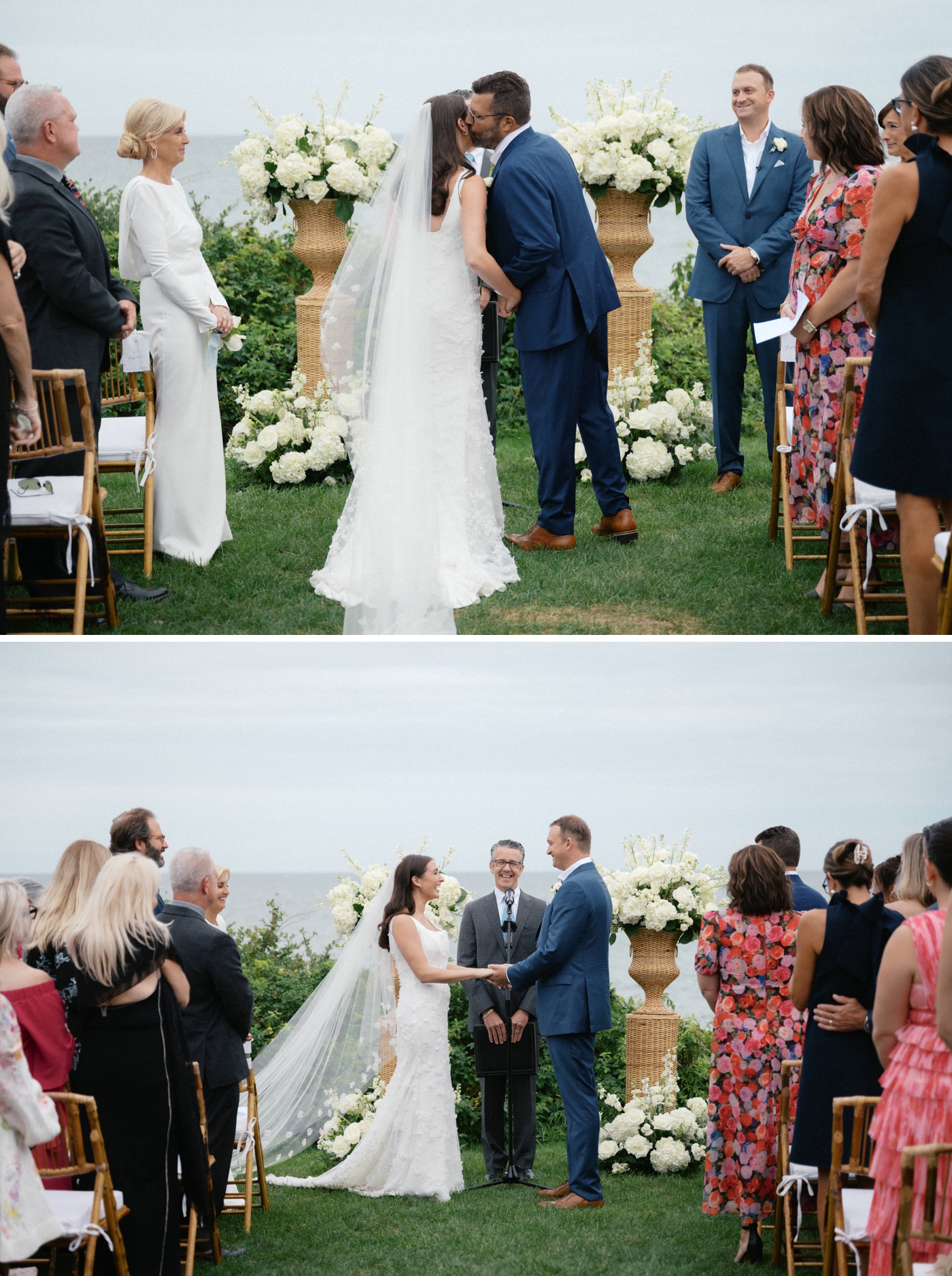 Wedding ceremony overlooking the Nantucket Sound