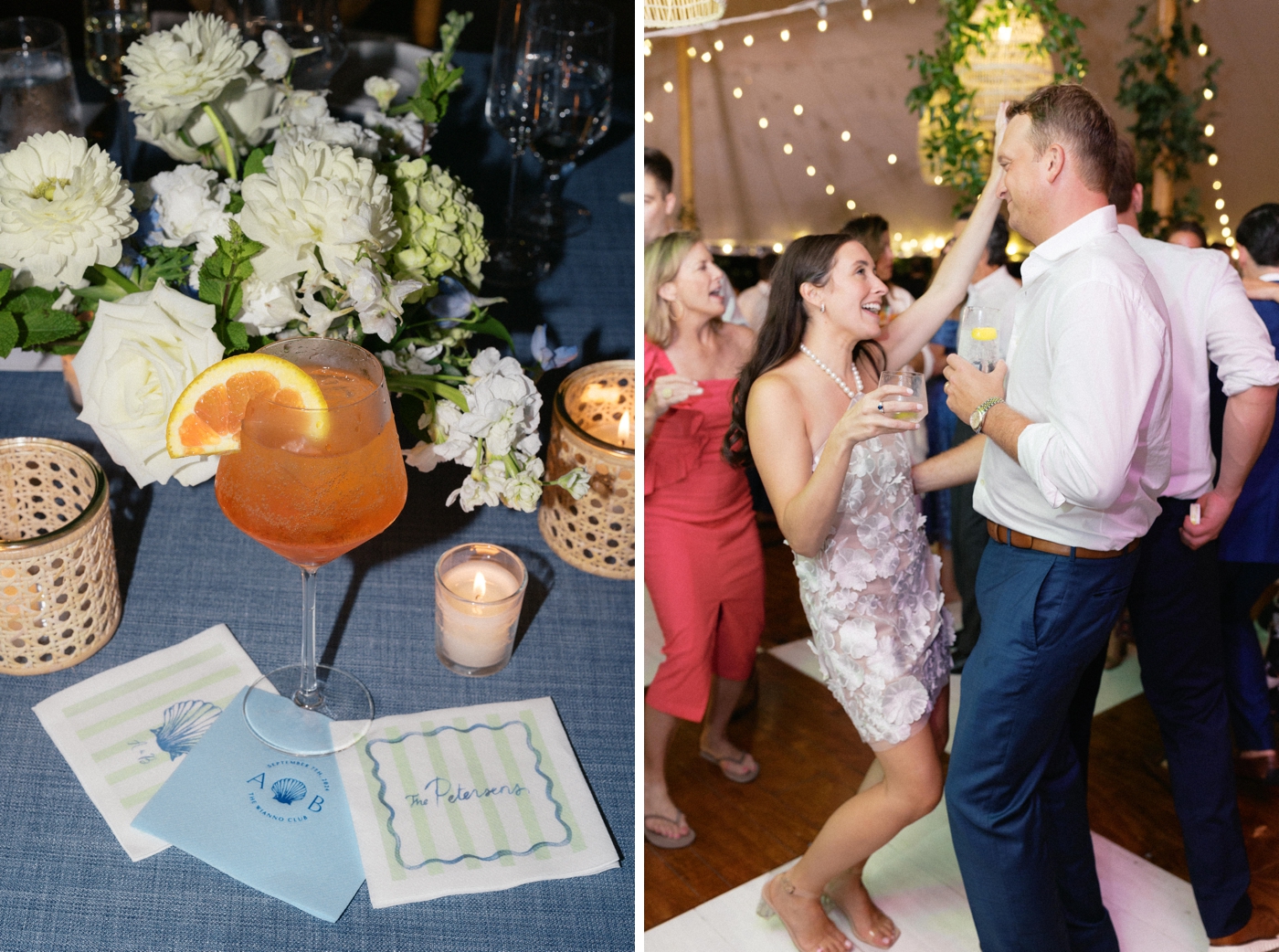 Bride and groom dancing at their wedding reception