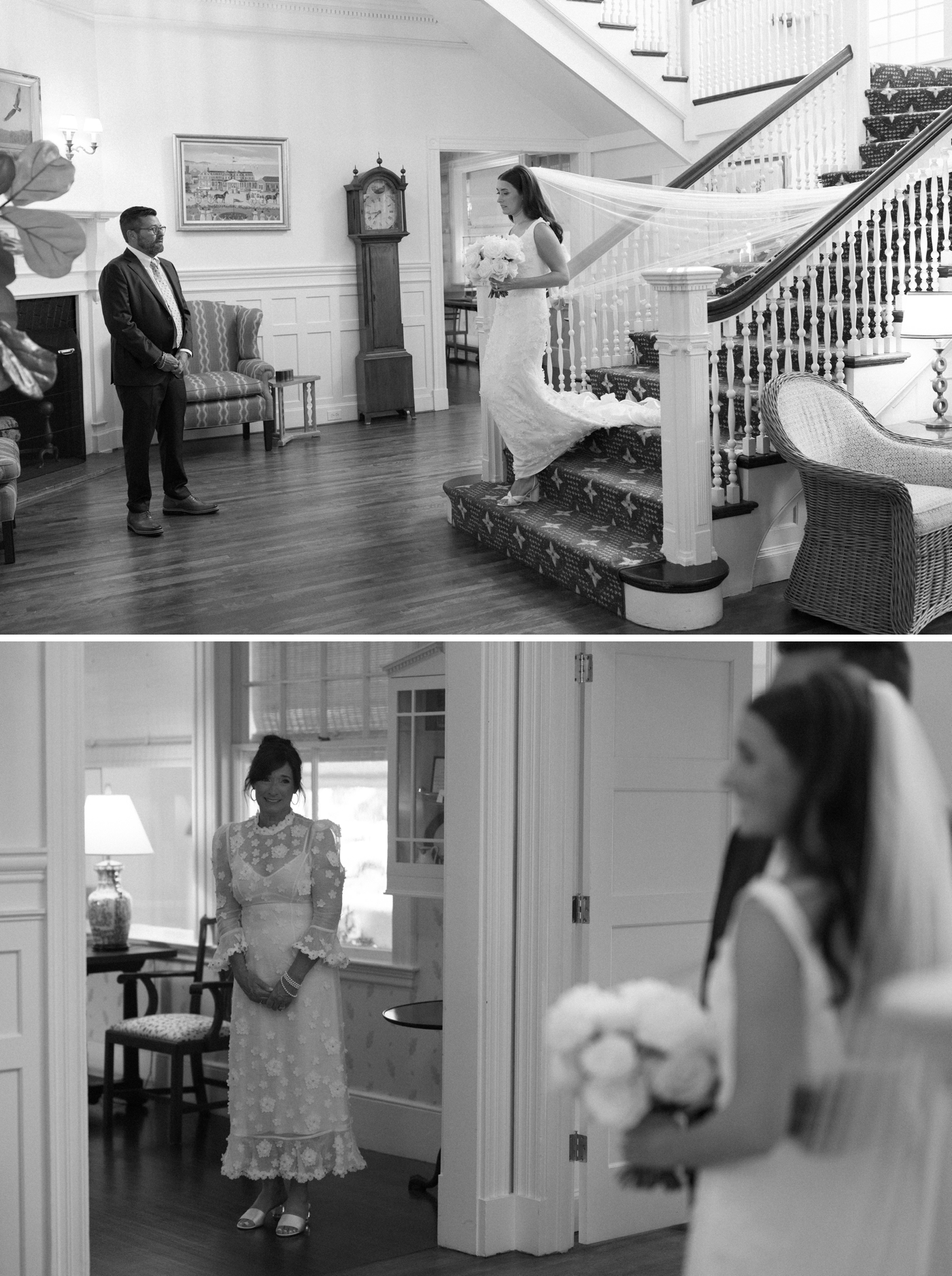 First look with father of the bride